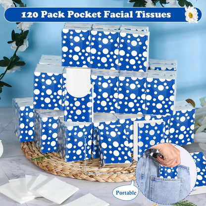 Pocket Tissues Travel Packs 250 Sheets Travel Size Tissue Packs 3 Ply Unscented Small Mini Individual Portable Tissue Pack with Unique Embossing for Purse Holiday Travel Party