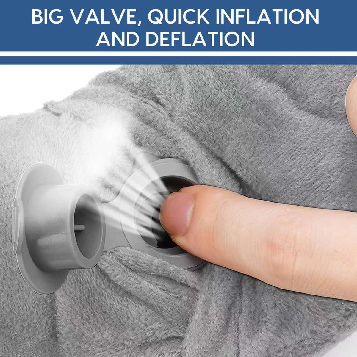 Inflatable Travel Pillow for Airplane Inflatable Neck Pillow for Traveling with Soft Velvet Washable Cover for Sleeping, Airplane,Train, Car, Office, Contoured Eye Masks, Earplugs