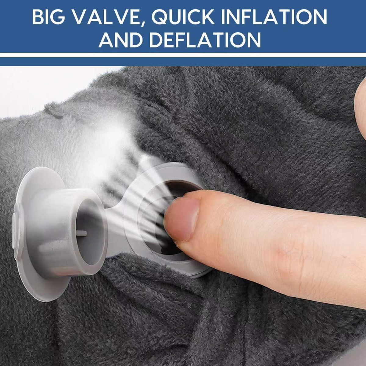 Inflatable Travel Pillow for Airplane Inflatable Neck Pillow for Traveling with Soft Velvet Washable Cover for Sleeping, Airplane,Train, Car, Office, Contoured Eye Masks, Earplugs