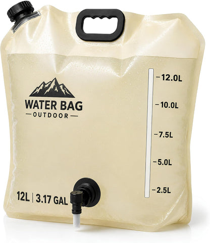Camping Water Container 2 Gallon Collapsible Water Jug with Spout - Reusable Plastic Flasks, Foldable Empty Gallon Jug for Water Storage, Water Bag for Outdoor Hiking Emergency Prep (2 Pack)