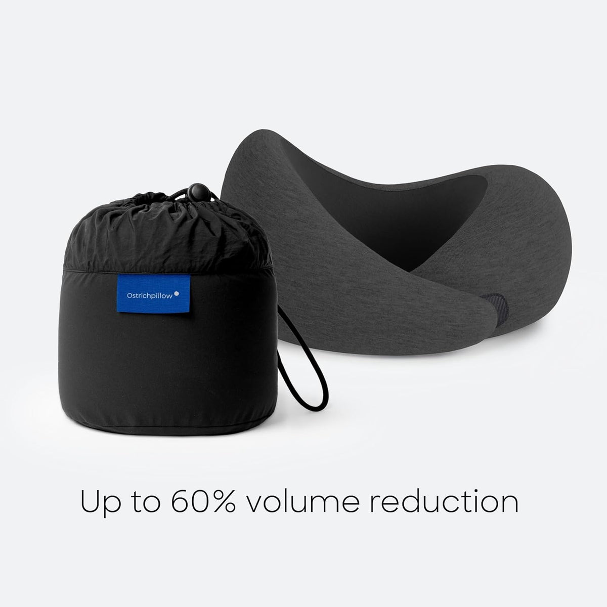 Go Neck Pillow - Premium Memory Foam Travel Pillow, 360º Ergonomic Design, Asymmetrical Sides, Travel Bag Included, Washable Modal Cover