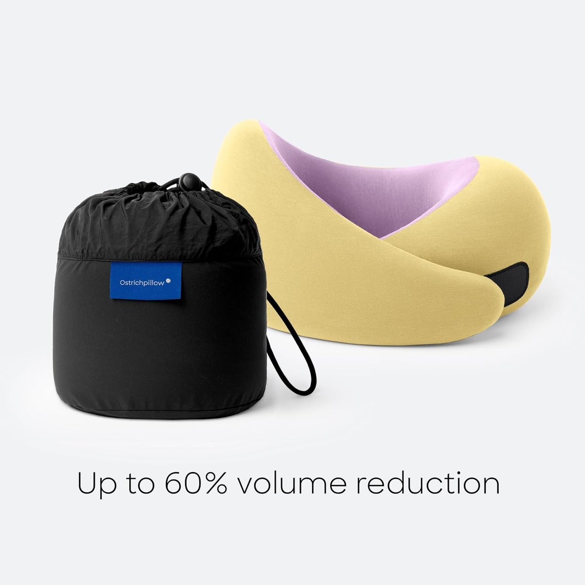 Go Neck Pillow - Premium Memory Foam Travel Pillow, 360º Ergonomic Design, Asymmetrical Sides, Travel Bag Included, Washable Modal Cover