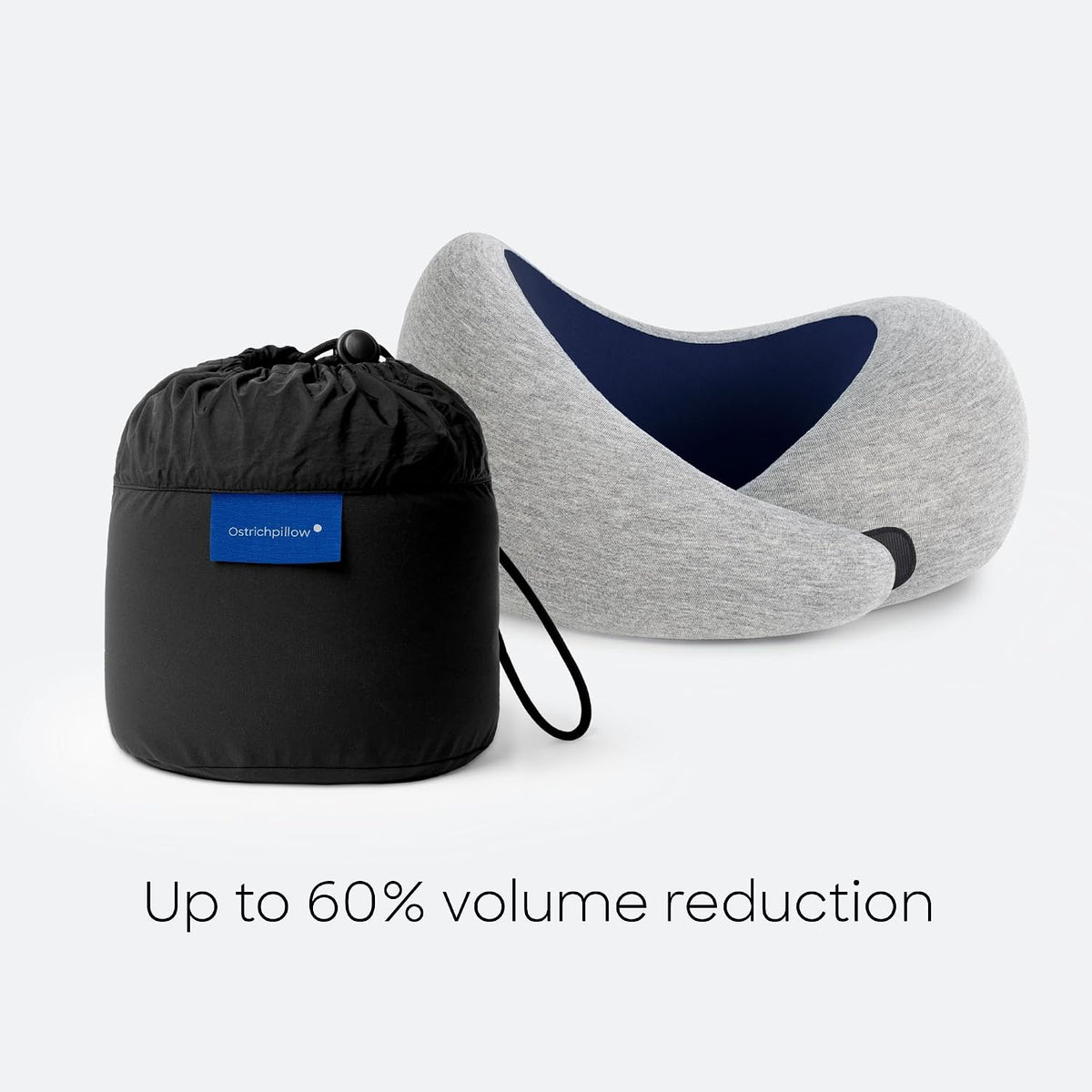 Go Neck Pillow - Premium Memory Foam Travel Pillow, 360º Ergonomic Design, Asymmetrical Sides, Travel Bag Included, Washable Modal Cover