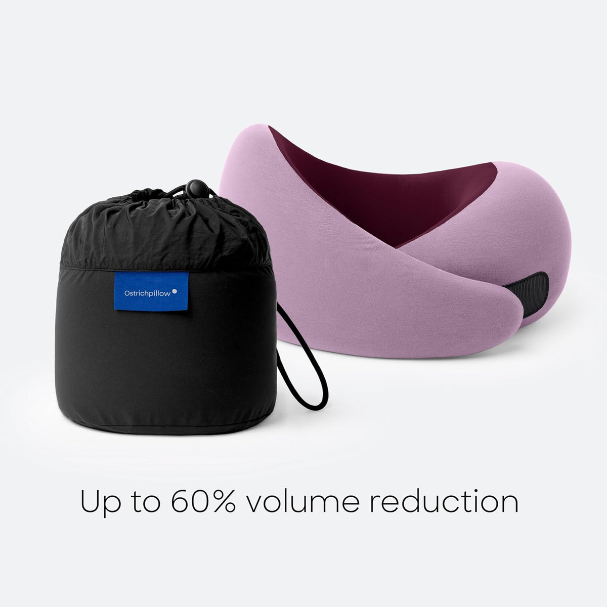 Go Neck Pillow - Premium Memory Foam Travel Pillow, 360º Ergonomic Design, Asymmetrical Sides, Travel Bag Included, Washable Modal Cover