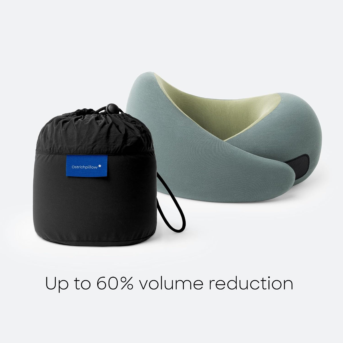 Go Neck Pillow - Premium Memory Foam Travel Pillow, 360º Ergonomic Design, Asymmetrical Sides, Travel Bag Included, Washable Modal Cover
