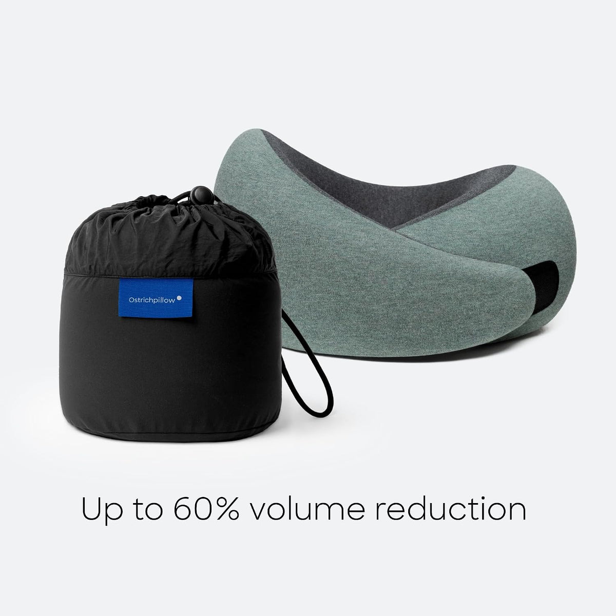 Go Neck Pillow - Premium Memory Foam Travel Pillow, 360º Ergonomic Design, Asymmetrical Sides, Travel Bag Included, Washable Modal Cover