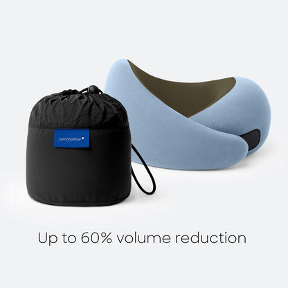 Go Neck Pillow - Premium Memory Foam Travel Pillow, 360º Ergonomic Design, Asymmetrical Sides, Travel Bag Included, Washable Modal Cover