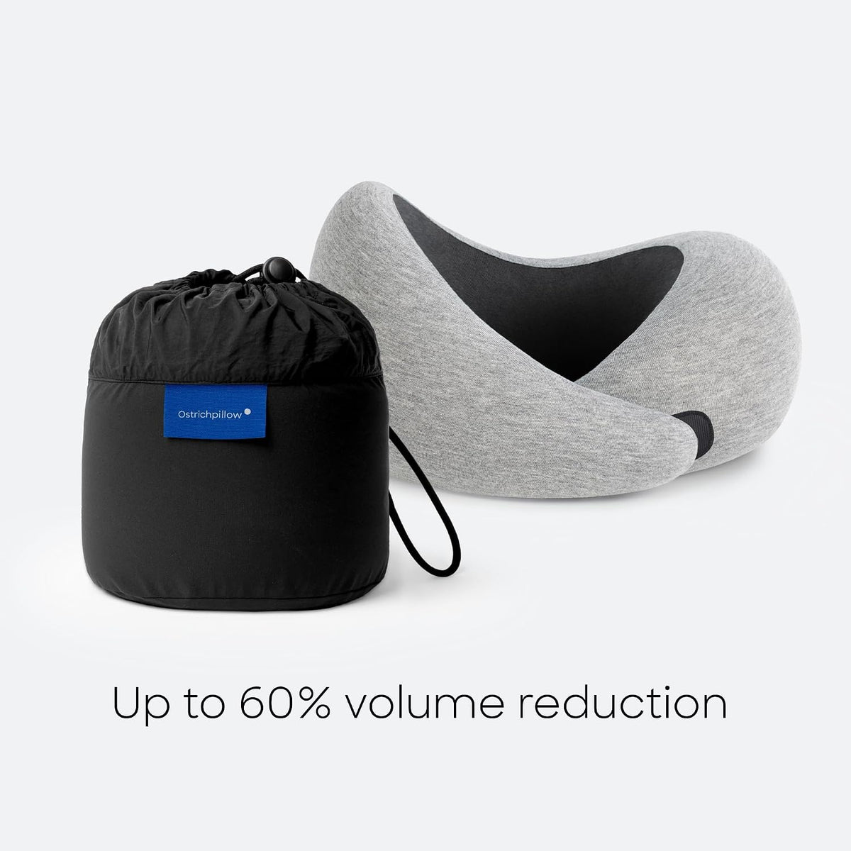 Go Neck Pillow - Premium Memory Foam Travel Pillow, 360º Ergonomic Design, Asymmetrical Sides, Travel Bag Included, Washable Modal Cover