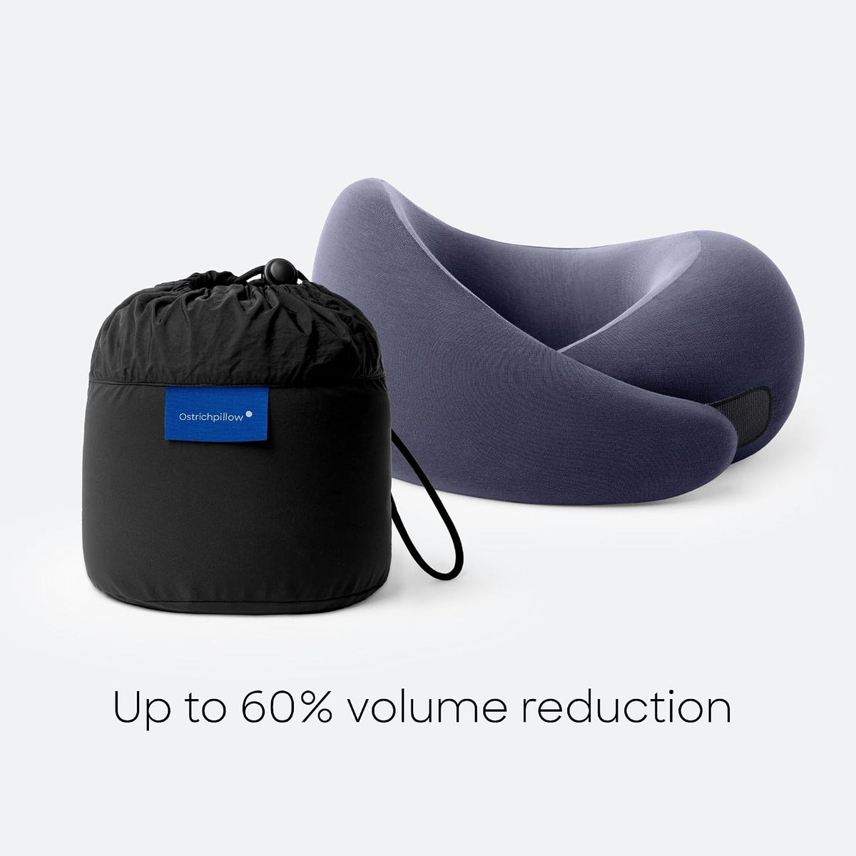 Go Neck Pillow - Premium Memory Foam Travel Pillow, 360º Ergonomic Design, Asymmetrical Sides, Travel Bag Included, Washable Modal Cover