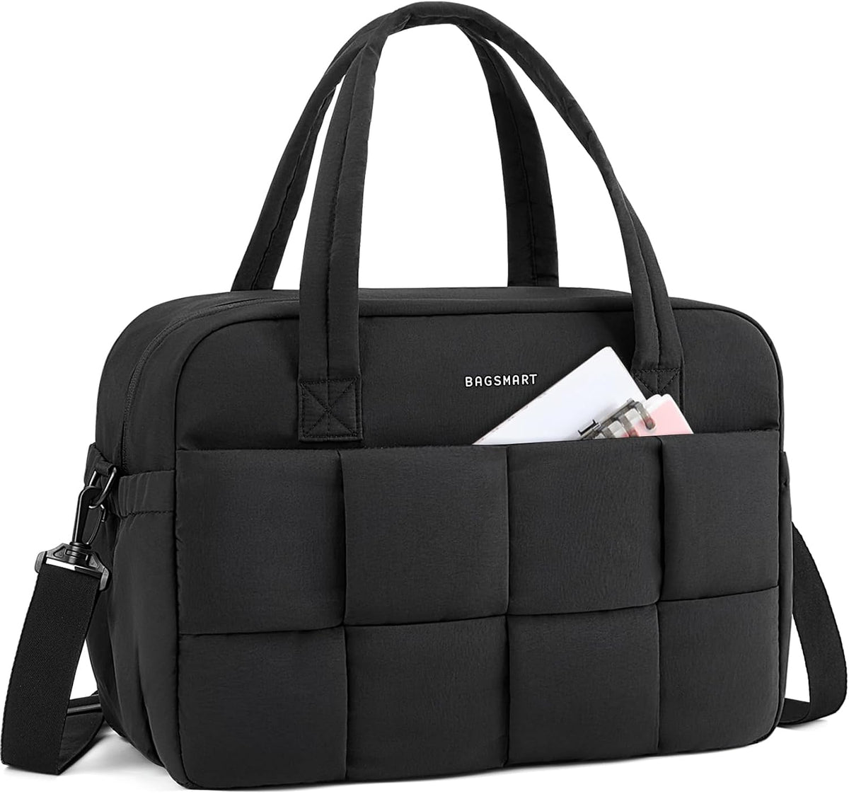 Gym Bag for Women, Personal Item Puffer Duffle Bag, Weekender Overnight Carry On Tote Handag for Travel
