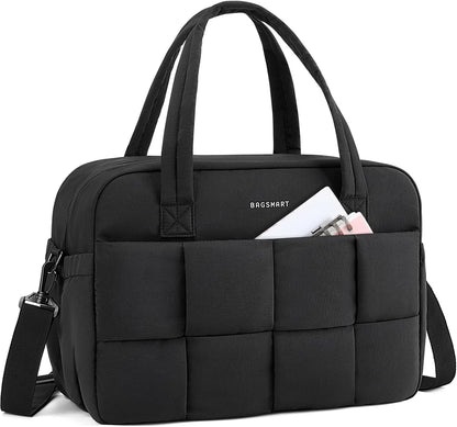 Gym Bag for Women, Personal Item Puffer Duffle Bag, Weekender Overnight Carry On Tote Handag for Travel