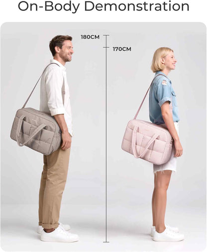 Gym Bag for Women, Personal Item Puffer Duffle Bag, Weekender Overnight Carry On Tote Handag for Travel