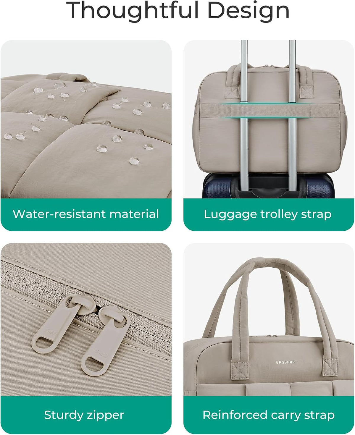 Gym Bag for Women, Personal Item Puffer Duffle Bag, Weekender Overnight Carry On Tote Handag for Travel
