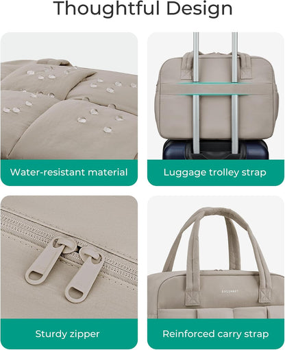 Gym Bag for Women, Personal Item Puffer Duffle Bag, Weekender Overnight Carry On Tote Handag for Travel