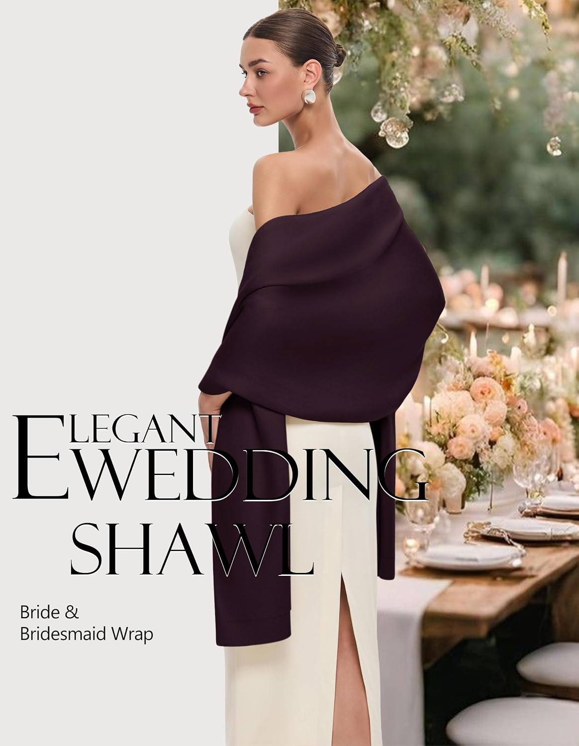 Women's Pashmina Shawl Wrap Large Wedding Bridal Evening Winter Scarf