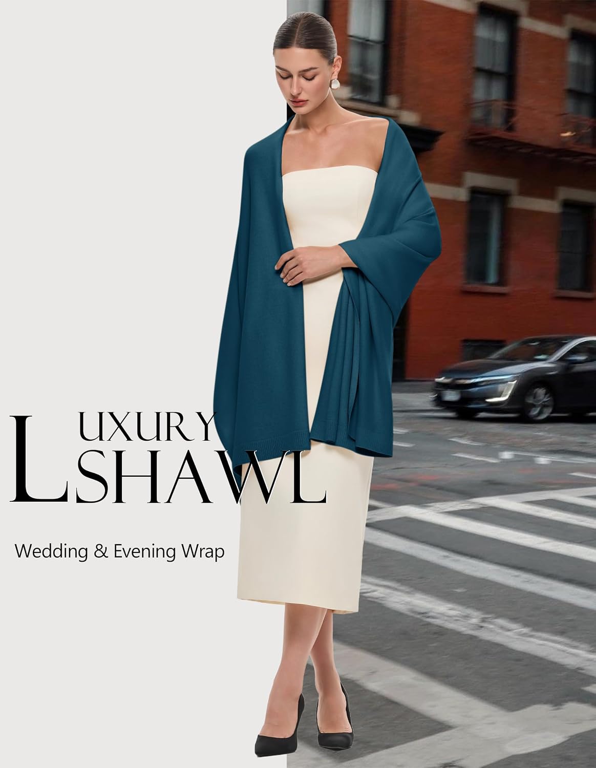 Women's Pashmina Shawl Wrap Large Wedding Bridal Evening Winter Scarf