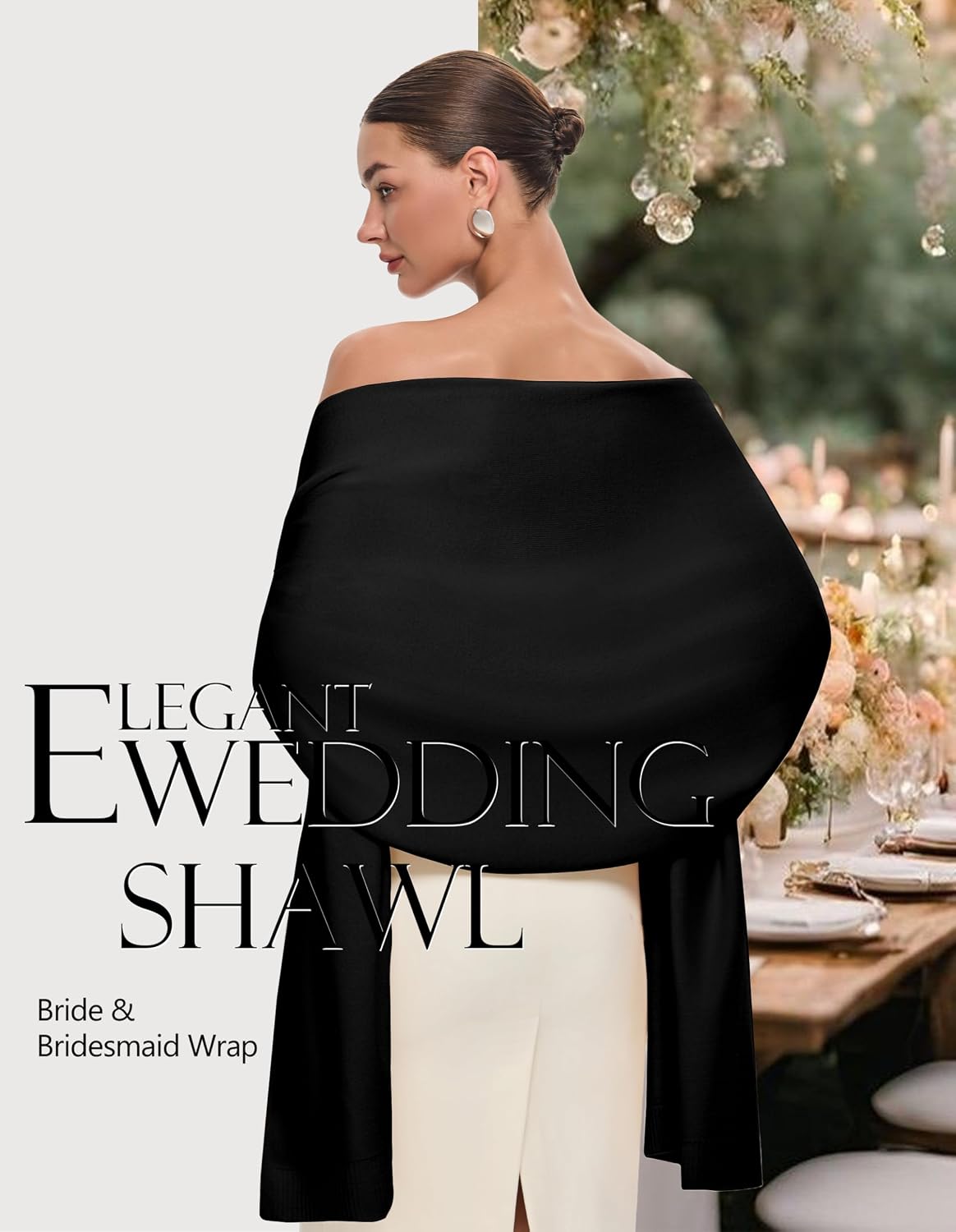 Women's Pashmina Shawl Wrap Large Wedding Bridal Evening Winter Scarf