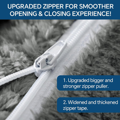 Travel Blanket with Bag, Jacquard Fleece Blanket 65"x40", Blue