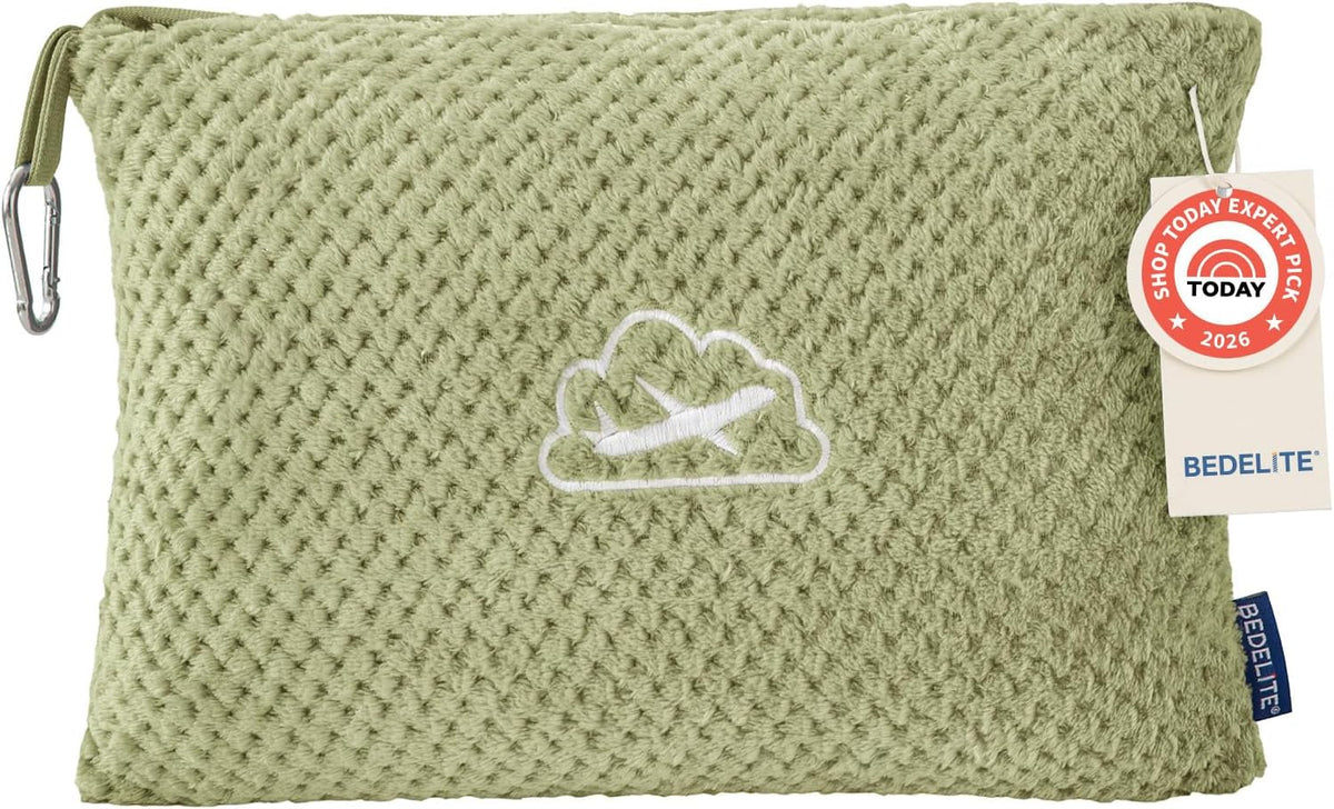 Travel Blanket with Bag, Jacquard Fleece Blanket 65"x40", Blue