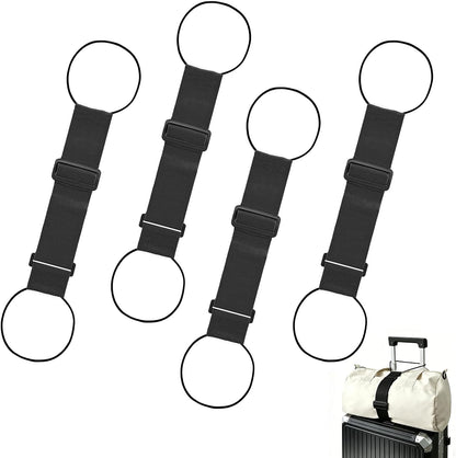 2 Pack Multi Use Strong Adjustable Luggage Connector Straps for Suitcases