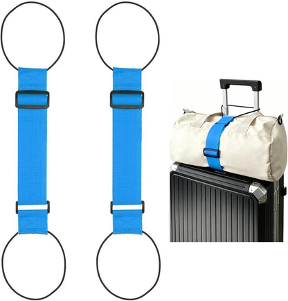 2 Pack Multi Use Strong Adjustable Luggage Connector Straps for Suitcases