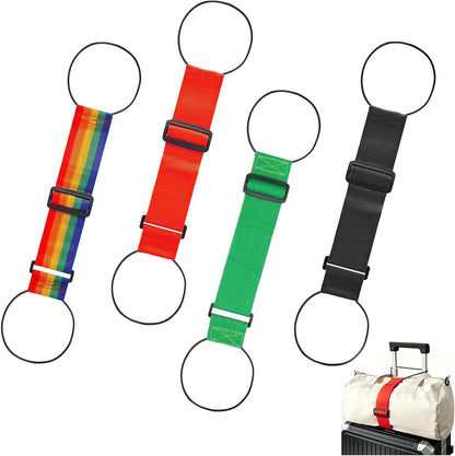 2 Pack Multi Use Strong Adjustable Luggage Connector Straps for Suitcases