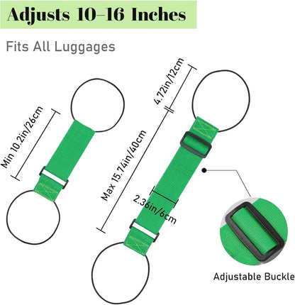 2 Pack Multi Use Strong Adjustable Luggage Connector Straps for Suitcases