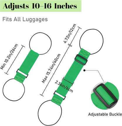 2 Pack Multi Use Strong Adjustable Luggage Connector Straps for Suitcases