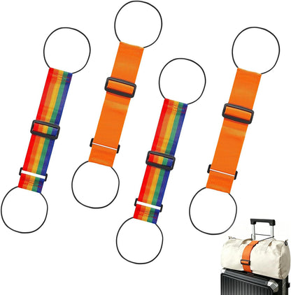 2 Pack Multi Use Strong Adjustable Luggage Connector Straps for Suitcases