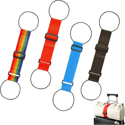 2 Pack Multi Use Strong Adjustable Luggage Connector Straps for Suitcases