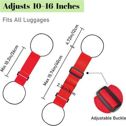 2 Pack Multi Use Strong Adjustable Luggage Connector Straps for Suitcases
