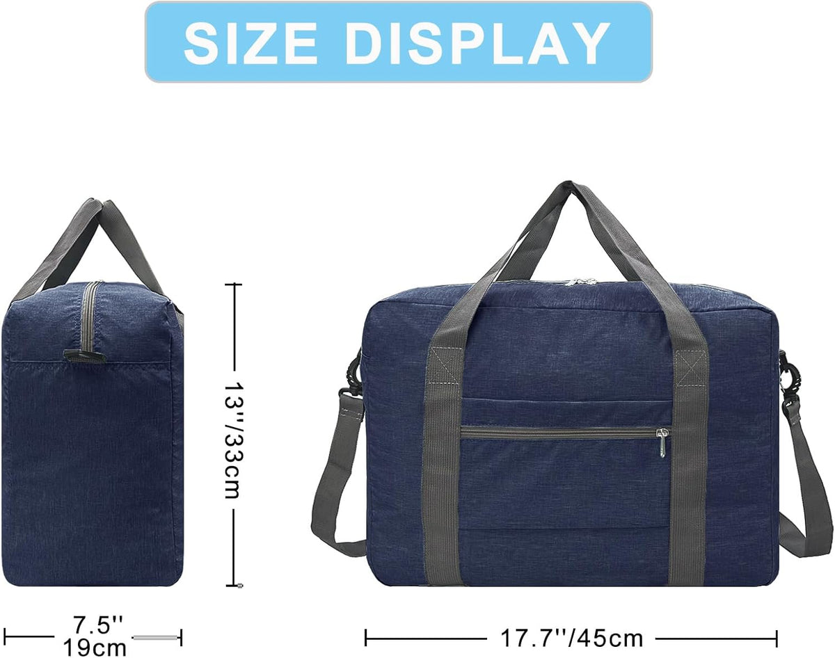For Spirit Airlines Personal Item Bag 18x14x8 Foldable Carry on Bags for Airplanes Travel Duffel Bags for Women and Men