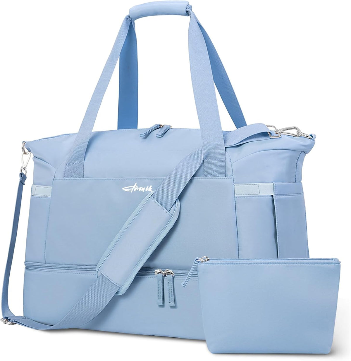 Gym Bag for Women, Personal Item Travel Bag with Shoes Compartment for Trip