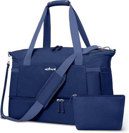 Gym Bag for Women, Personal Item Travel Bag with Shoes Compartment for Trip