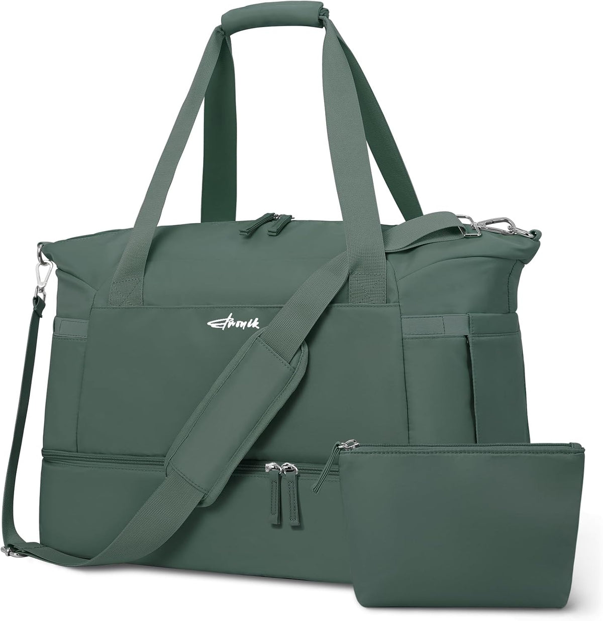 Gym Bag for Women, Personal Item Travel Bag with Shoes Compartment for Trip