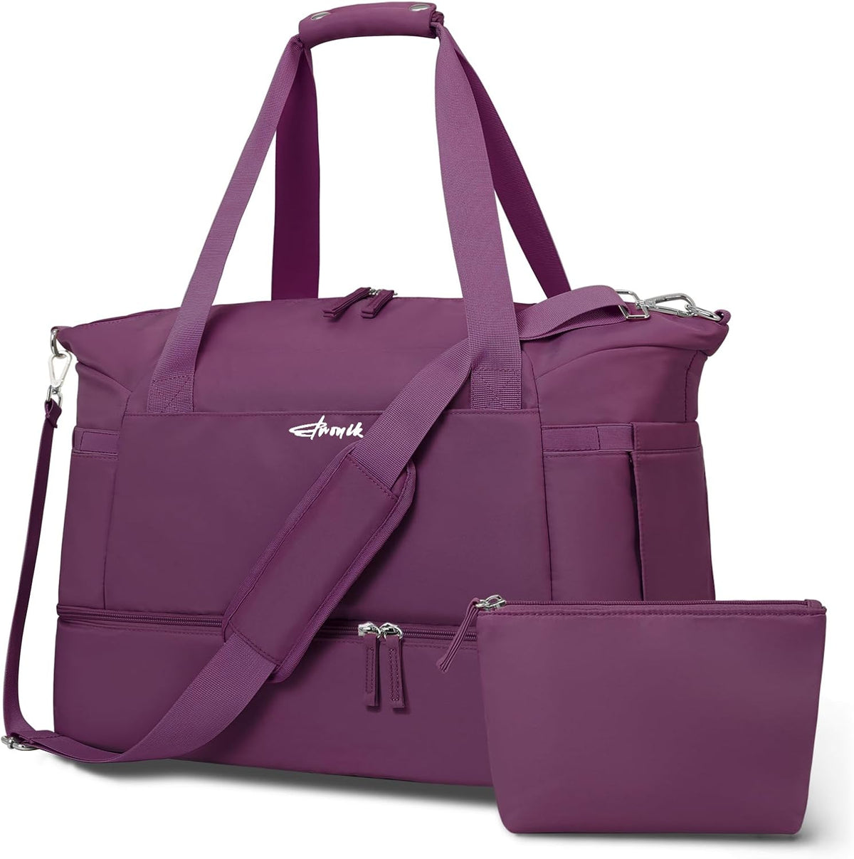Gym Bag for Women, Personal Item Travel Bag with Shoes Compartment for Trip