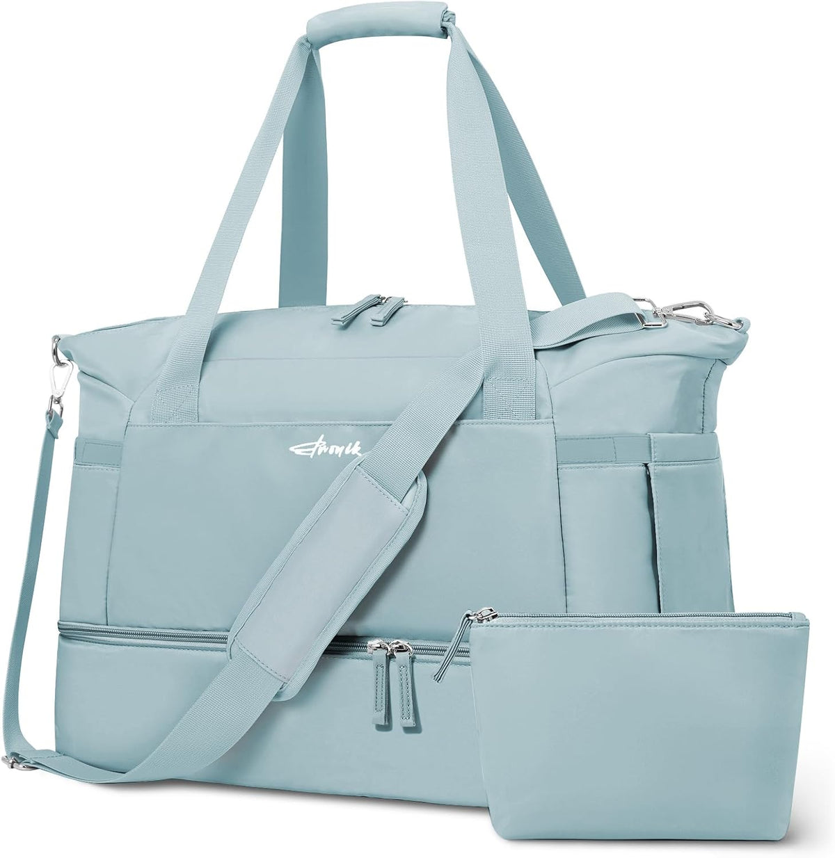Gym Bag for Women, Personal Item Travel Bag with Shoes Compartment for Trip