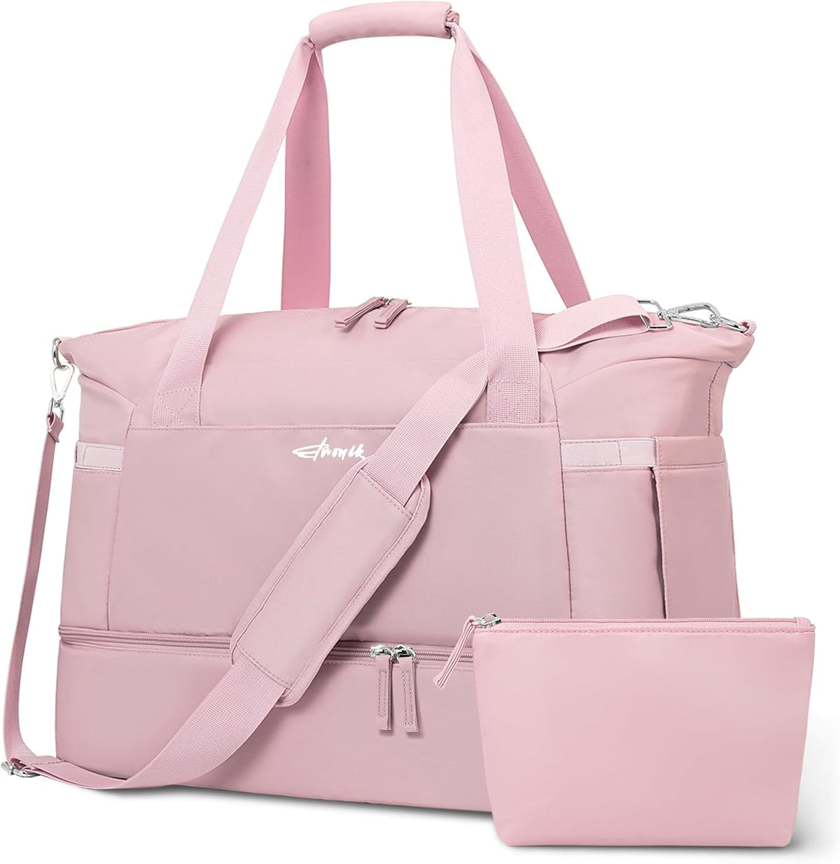 Gym Bag for Women, Personal Item Travel Bag with Shoes Compartment for Trip