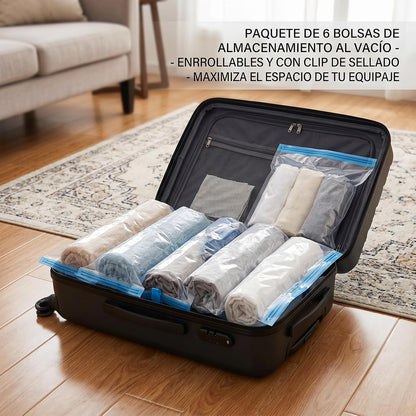 4 Pcs Roll Up Compression Bags, No Pump Needed