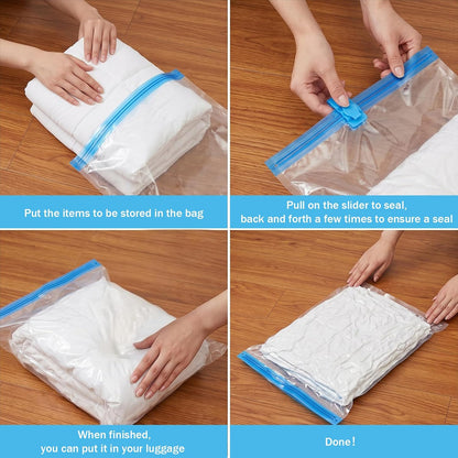 4 Pcs Roll Up Compression Bags, No Pump Needed