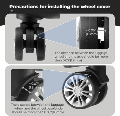 8Pcs Upgrade Luggage Wheel Covers, Travel Accessories (Hot Pink)
