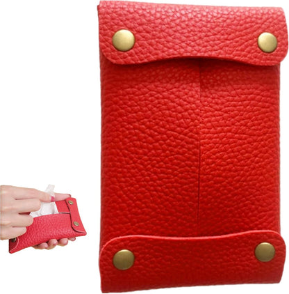 Pocket Tissue Holder for Purse, Soft Tissue Box Reusable Tissue Travel Pouch Paper Box Bag for Face Towels