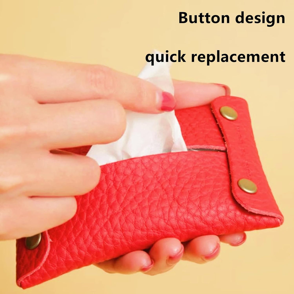 Pocket Tissue Holder for Purse, Soft Tissue Box Reusable Tissue Travel Pouch Paper Box Bag for Face Towels