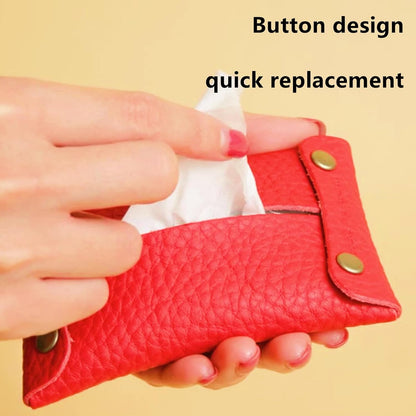 Pocket Tissue Holder for Purse, Soft Tissue Box Reusable Tissue Travel Pouch Paper Box Bag for Face Towels