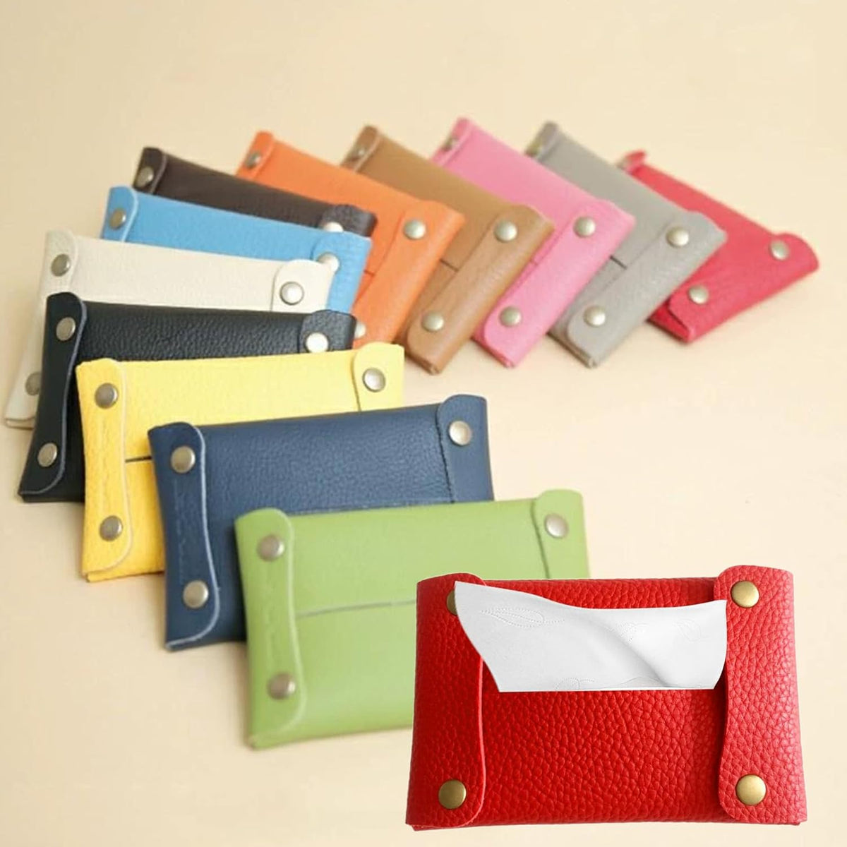 Pocket Tissue Holder for Purse, Soft Tissue Box Reusable Tissue Travel Pouch Paper Box Bag for Face Towels