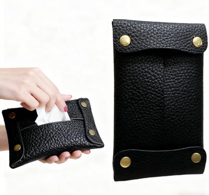 Pocket Tissue Holder for Purse, Soft Tissue Box Reusable Tissue Travel Pouch Paper Box Bag for Face Towels