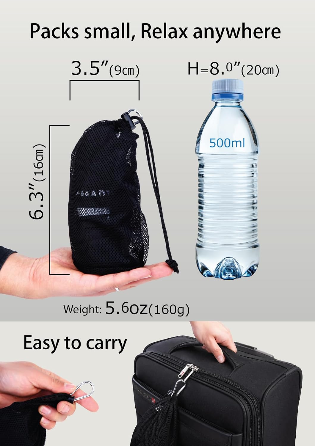 SmartTravel Inflatable Lumbar Support Travel Pillow for Airplane Seat