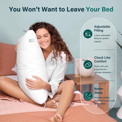 Standard Adjustable Neck Pillow,Soft Luxury Hotel Feel