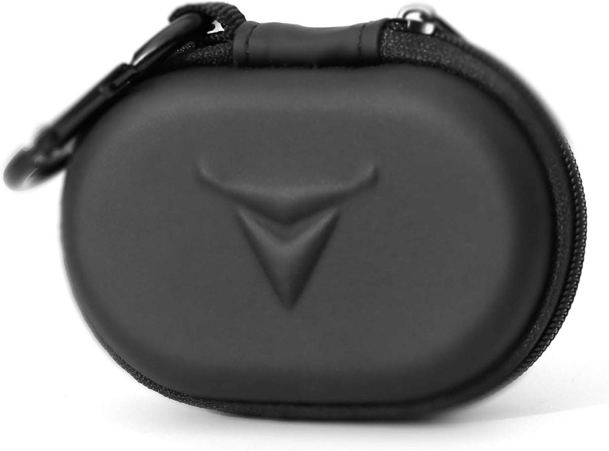 Zipper Headphones Carrying Case, Perfect for Earphones and Earplugs (Black) (Pack of 1)