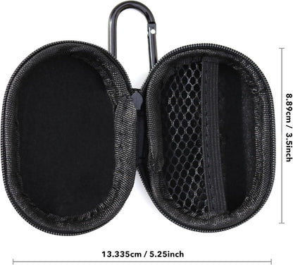 Zipper Headphones Carrying Case, Perfect for Earphones and Earplugs (Black) (Pack of 1)